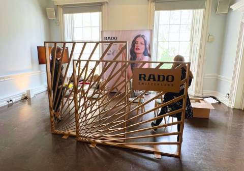 Rado, and wooden frame